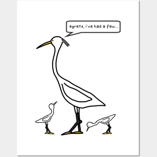 egrets Posters and Art